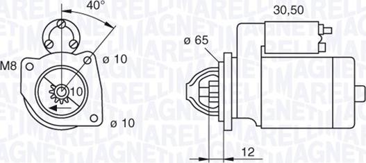 Magneti Marelli 063280062010 - Стартер autospares.lv