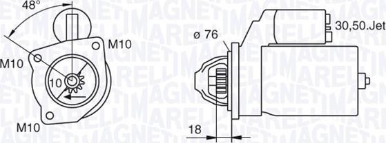 Magneti Marelli 063280008010 - Стартер autospares.lv