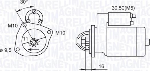 Magneti Marelli 063280029010 - Стартер autospares.lv