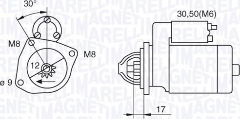 Magneti Marelli 063280021010 - Стартер autospares.lv