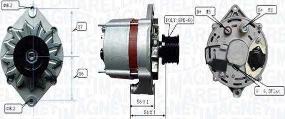 Magneti Marelli 063739067010 - Генератор autospares.lv