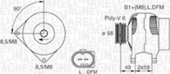 Magneti Marelli 063731378010 - Генератор autospares.lv