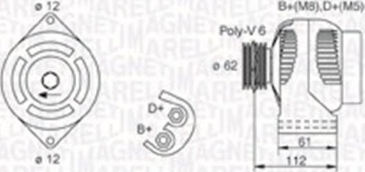 Magneti Marelli 063731884010 - Генератор autospares.lv