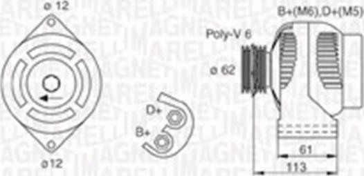 Magneti Marelli 063730008010 - Генератор autospares.lv