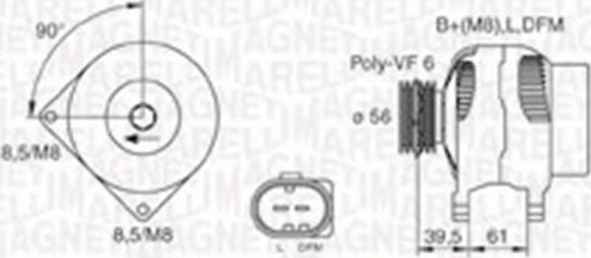 Magneti Marelli 063730002010 - Генератор autospares.lv