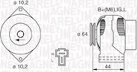 Magneti Marelli 063730019010 - Генератор autospares.lv