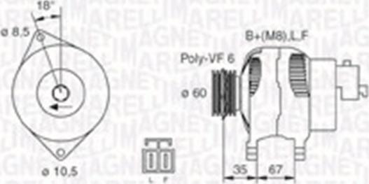 Magneti Marelli 063730010010 - Генератор autospares.lv