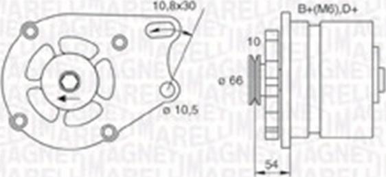 Magneti Marelli 063730013010 - Генератор autospares.lv