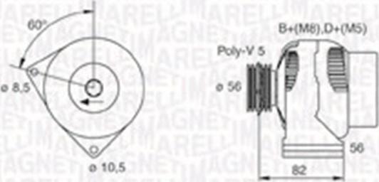 Magneti Marelli 063730017010 - Генератор autospares.lv