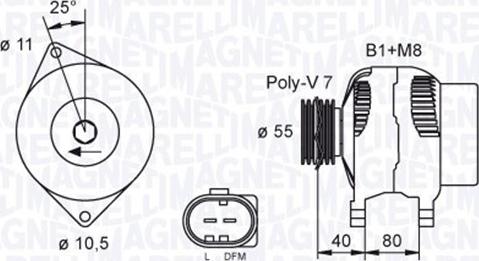 Magneti Marelli 063730034010 - Генератор autospares.lv