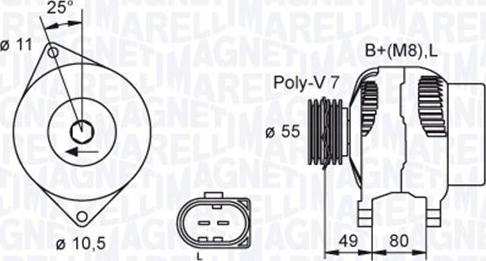 Magneti Marelli 063730036010 - Генератор autospares.lv