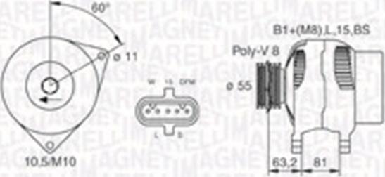 Magneti Marelli 063730030010 - Генератор autospares.lv