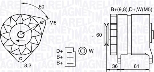 Magneti Marelli 063731227010 - Генератор autospares.lv