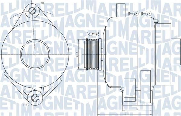 Magneti Marelli 063731995010 - Генератор autospares.lv