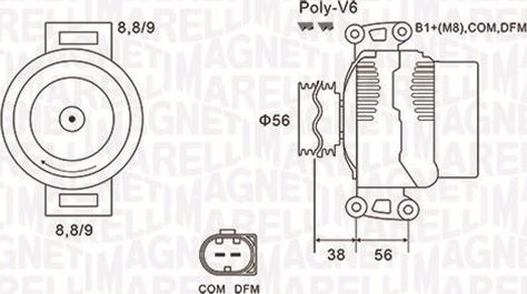 Magneti Marelli 063731996010 - Генератор autospares.lv