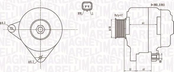 Magneti Marelli 063731959010 - Генератор autospares.lv