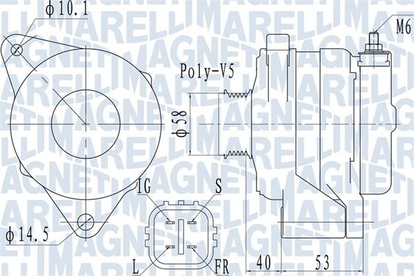 Magneti Marelli 063731950010 - Генератор autospares.lv