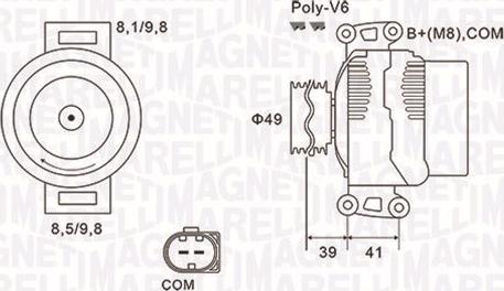 Magneti Marelli 063731953010 - Генератор autospares.lv