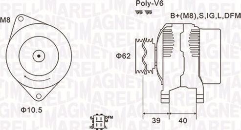 Magneti Marelli 063731964010 - Генератор autospares.lv