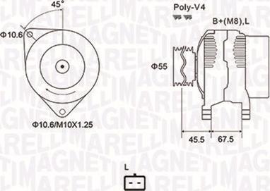 Magneti Marelli 063731963010 - Генератор autospares.lv