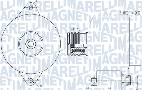 Magneti Marelli 063731909010 - Генератор autospares.lv