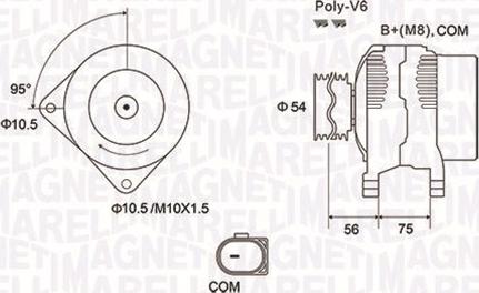 Magneti Marelli 063731904010 - Генератор autospares.lv