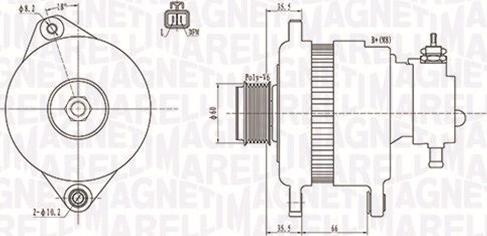 Magneti Marelli 063731900010 - Генератор autospares.lv