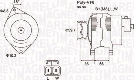 Magneti Marelli 063731901010 - Генератор autospares.lv