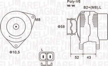 Magneti Marelli 063731903010 - Генератор autospares.lv