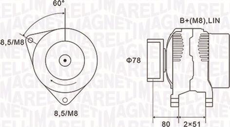 Magneti Marelli 063731919010 - Генератор autospares.lv