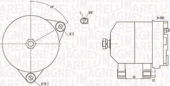 Magneti Marelli 063731913010 - Генератор autospares.lv