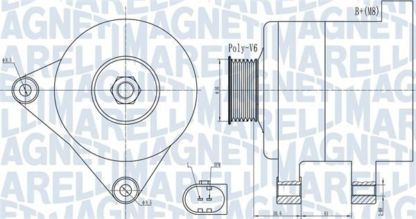 Magneti Marelli 063731985010 - Генератор autospares.lv