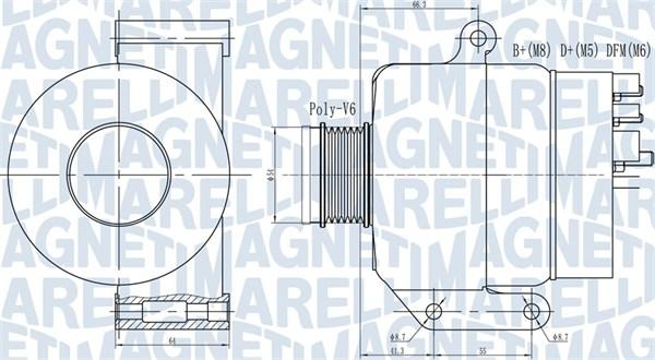 Magneti Marelli 063731935010 - Генератор autospares.lv