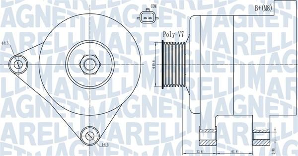 Magneti Marelli 063731936010 - Генератор autospares.lv