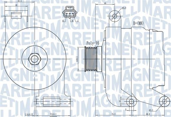 Magneti Marelli 063731931010 - Генератор autospares.lv