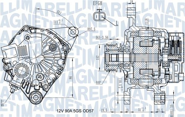 Magneti Marelli 063731938010 - Генератор autospares.lv