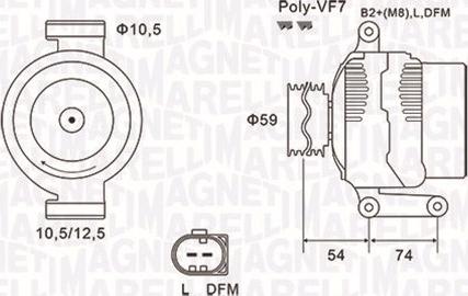 Magneti Marelli 063731922010 - Генератор autospares.lv