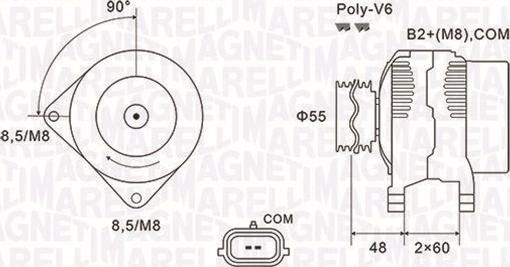 Magneti Marelli 063731974010 - Генератор autospares.lv