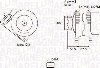 Magneti Marelli 063731976010 - Генератор autospares.lv