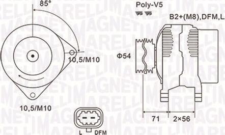 Magneti Marelli 063731973010 - Генератор autospares.lv