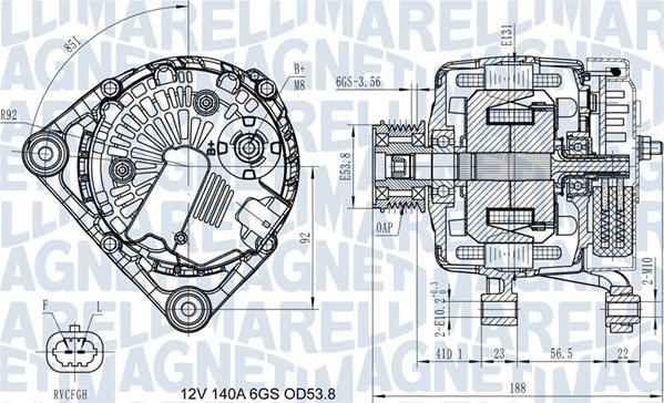 Magneti Marelli 063731406710 - Генератор autospares.lv