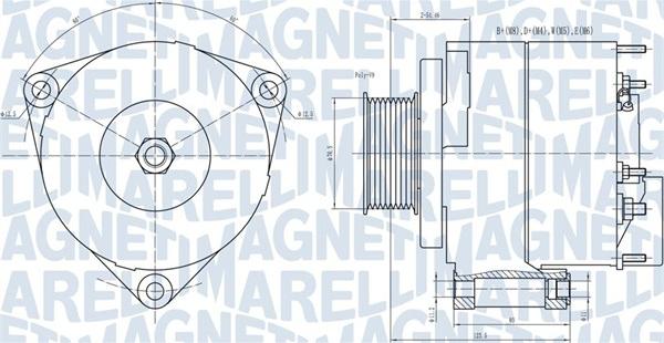 Magneti Marelli 063731593010 - Генератор autospares.lv