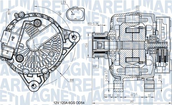 Magneti Marelli 063731545910 - Генератор autospares.lv