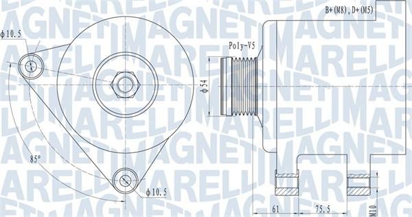 Magneti Marelli 063731559010 - Генератор autospares.lv