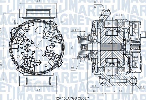 Magneti Marelli 063731557610 - Генератор autospares.lv