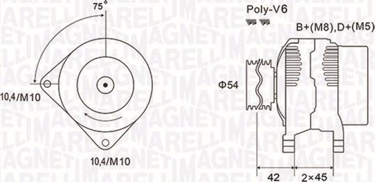 Magneti Marelli 063731564010 - Генератор autospares.lv