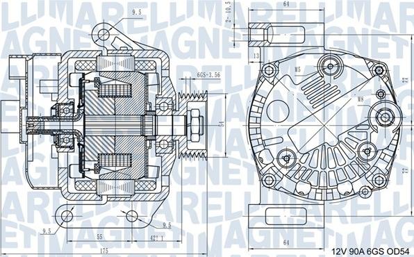 Magneti Marelli 063731562210 - Генератор autospares.lv