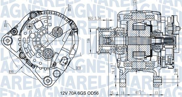 Magneti Marelli 063731502010 - Генератор autospares.lv