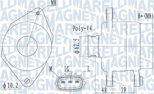 Magneti Marelli 063731517010 - Генератор autospares.lv