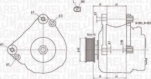 Magneti Marelli 063731587010 - Генератор autospares.lv